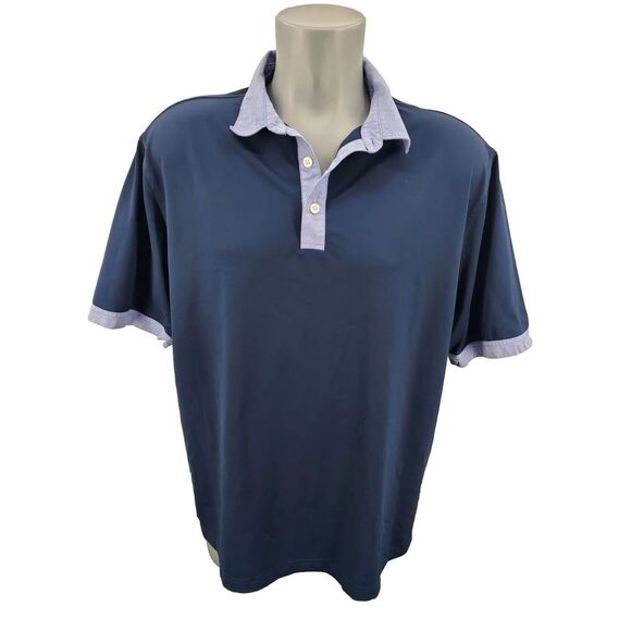 Walter Hagen Other - Walter Hagen Golf Polo Shirt Short Sleeve Men's Size Large Navy Denim Great